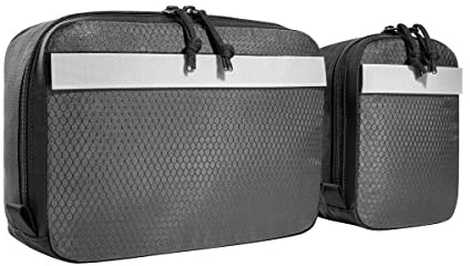 Tasmanian Tiger TT Multipurpose Pouch Set VL Modulare Rucksack-Zusatztaschen Organizer Packwürfel mit Klett-Rückseite, Schwarz