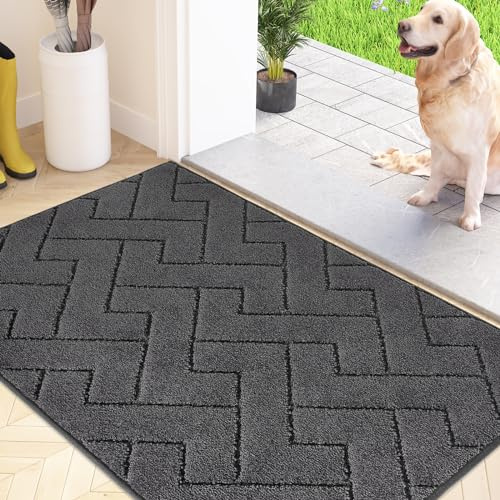 FCSDETAIL Zerbino Interno 60 x 90 cm, Tappetino Antiscivolo e Lavabile in Lavatrice, Tappetino d'Ingresso Assorbenti per Cane, Ingresso, Porta e Corridoio