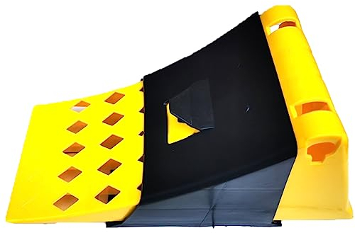 Formplas 2 Stück Unterlegkeil mit Halter, Set Anhängerkeile Gelb 6500Kg für PKW, Anhänger, Wohnwagen, Wohnmobil