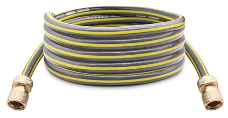 Topways Manguera de Jardín Corta de 2 m Con Conectores de Latón de 1,27 cm - Extensión Para Conectar Carrete al Grifo y Riego