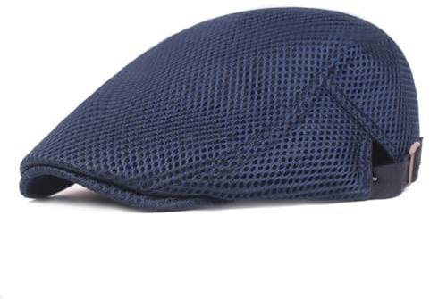 AEIOPRS 1 Pcs Boina Gorra para Hombre, Verano Transpirable Flatcap, Newsboy Gorra Visera Gorra Deslizante Gorra de Verano para Hombre Sombrero Ajustable