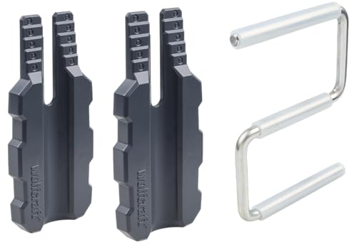 wolfcraft Set montaggio porte, 3 pz. I 3674000 I Per agganciare, regolare e trasportare porte senza l'aiuto di altre persone