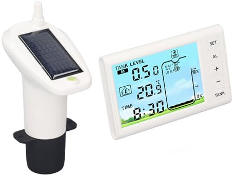 Sensore di profondità del Liquido del Serbatoio Dell'acqua Misuratore di Livello Ad Ultrasuoni Indicatore di Livello Dell'acqua con Display della Temperatura per Uso Domestico