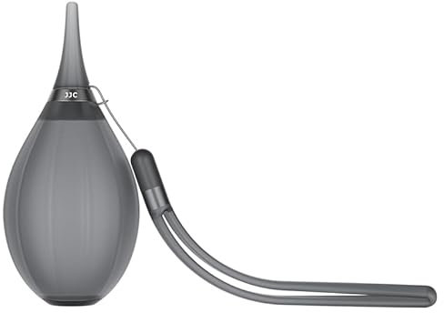 JJC Weiches Silikon Luftgebläse, Blaster Pumpe, Staubreiniger mit Umhängeband, Luft Birnengebläse für DSLR Kamera, Sensorobjektive, Filter, Monitore, LCD Bildschirme, Tastaturen,Durchsichtiges Blau