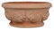 Biscottini Vase en terre cuite artisanale, fabriqué en Italie, 30 x 14 x 30 cm, jardinière ronde pour plantes – pots décoratifs extérieurs et intérieurs – bol en terre cuite pour fleurs – Vase moderne