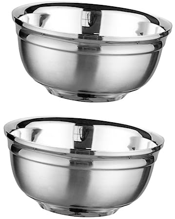 Ciieeo 2 ciotole a doppio in acciaio inox isolate termicamente per zuppe per cibi caldi e freddi