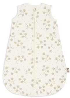 Jollein Jersey Schlafsack Newborn – 60cm – Leafy Dreams – 100% Baumwolle – 0.5 TOG – Sommerschlafsack Baby – Mit Reißverschluss – OEKO-TEX Zertifiziert