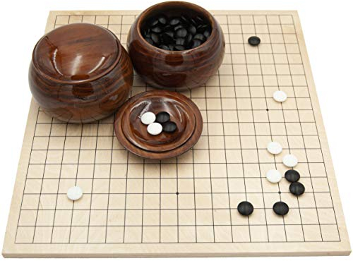 Hebsacker Verlag - Go-Set »Standard« mit Holzbrett, Glassteinen und Holzdosen