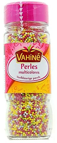 Vahine Perles multicolores de confiserie, sans arome artificielle Le flacon de 80g