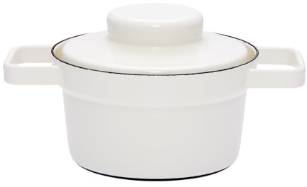 Emaljkruka aromkruka 750 ml kruka 16 cm i diameter ren vit 125 505 (importerad från Japanska)
