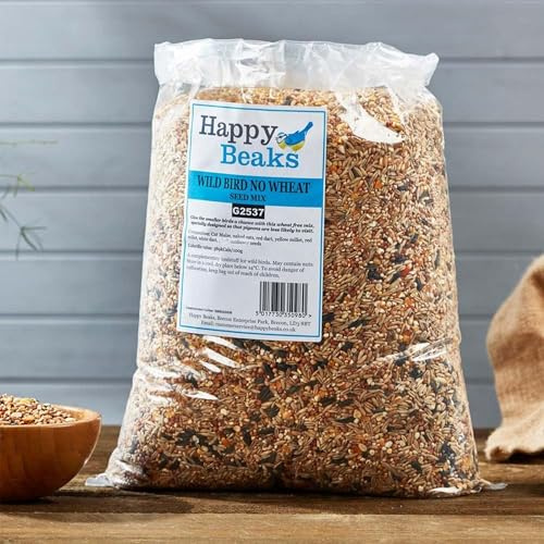 Happy Beaks Wheat Free Bird Food Seed Mix (12.75kg) High Energy No Wheat Premium Feed For Wild Birds