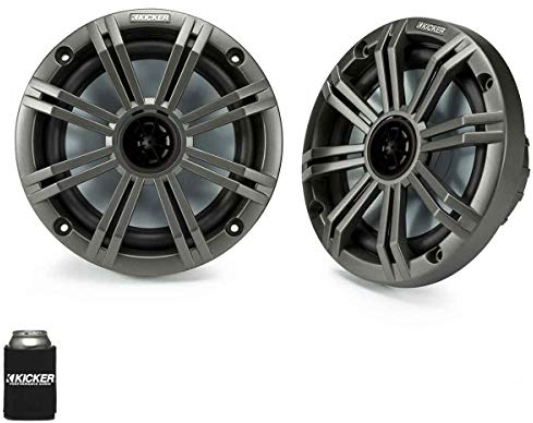 KICKER 6.5 Charcoal Marine Speakers (QTY 2) 1 pair of OEM replacement speakers