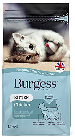 Burgess Dry Kitten Food Chicken, 1.5 kg