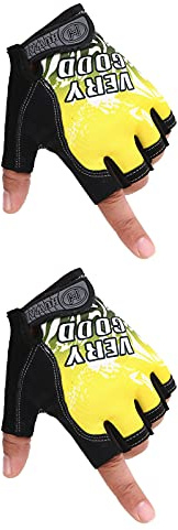 TAHUAON Rowing Gloves Fingerless Sun Protection Men Women For Fishing Kayaking Paddling Hiking Sailing Fishing Driving (Yellow)