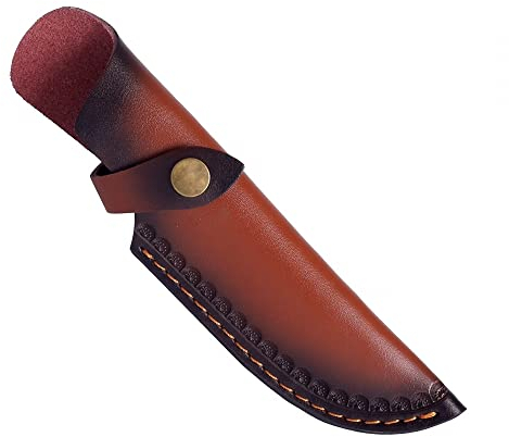 8 Leather Knife Sheath,Straight Knife Sheath PU Leather Vertical & Horizontal Knife Holster for 4 Cutting Blade Knife（not inclued knife)