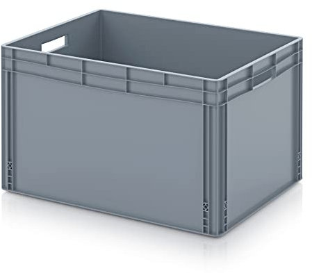 Auer Packaging Eurobehälter-Eurobox 80 x 60 x 52 Euro Behälter 800x600x520 große Box Kunststoffbehälter inkl. Zollstock