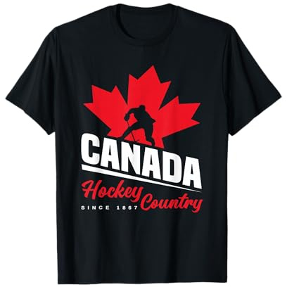 Canada Hockey Maple Leaf Ice Hockey Player Canadian T-Shirt