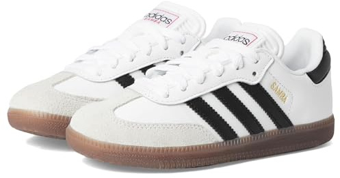 Adidas Unisex-Kids Samba Indoor, White/None/None, 2.5