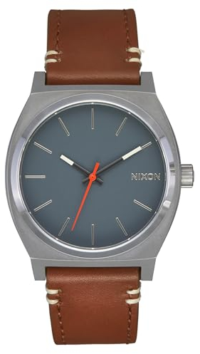Nixon Herren Analog Japanisches Quarzwerk Uhr mit Leder Armband A1373-5195-00