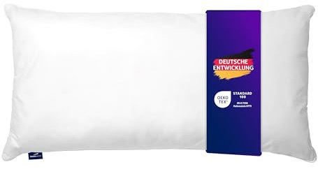 Traumnacht 3-Kammer-Kissen/Nackenstützkissen mit hochwertigem Viscoschaumkern und einem Bezug aus 100% Baumwolle, Öko-Tex Zertifiziert, 40 x 80 cm, produziert nach deutschem Qualitätsstandard