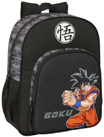 DRAGON BALL - Mochila Escolar Niño, Mochila Infantil, Adaptable a Carro, Ideal para Niños en Edad Escolar, Cómoda y Versátil, Calidad y Resistencia, 32x12x38 cm