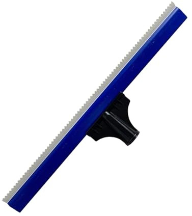 FLCPJGV Epoxi Rastrillo Esparcidor Autonivelante de Suelo, Espátula para Pisos, Escurridor de Goma y PVC, mit Mango Ergonómico, Herramienta para Pintura de Cemento y Revestimiento, Dentado 60cm