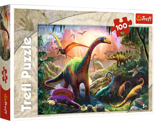 Trefl, Puzzle, Il Mondo dei Dinosauri, 100 Pezzi, per Bambini dai 5 Anni