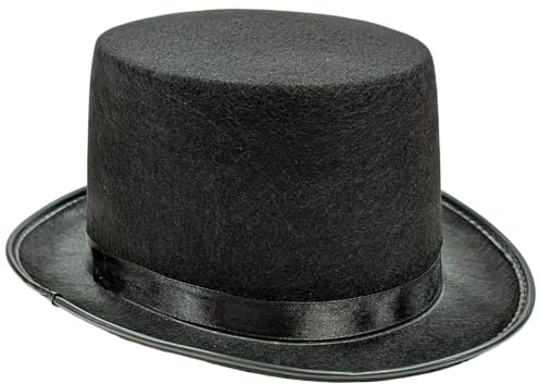 Quickdraw Black Tall Top Hat Hard Topper Adult Magician Victorian Ringmaster