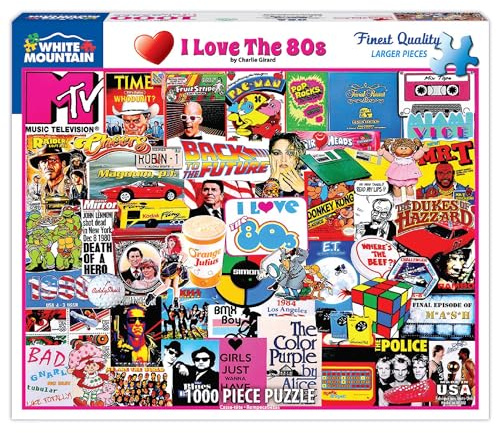 White Mountain Puzzles I Love The 1980s - 1000 Piece Jigsaw Puzzle