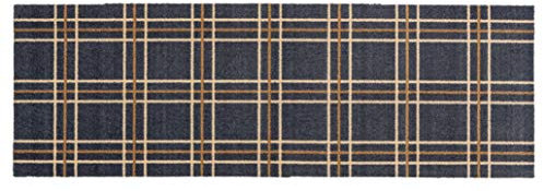 Rutschfester Teppich Wohnzimmer - Miabella Fußmatte innen - Küche Läufer Flur Schmutzfangmatte - Sauberlauf waschbar 50x150cm Karos