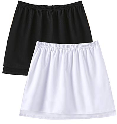 Shirt Extender Maternity Mini Skirt for Women Lower Sweep Set Skirt A-line Black White 2XL-3XL