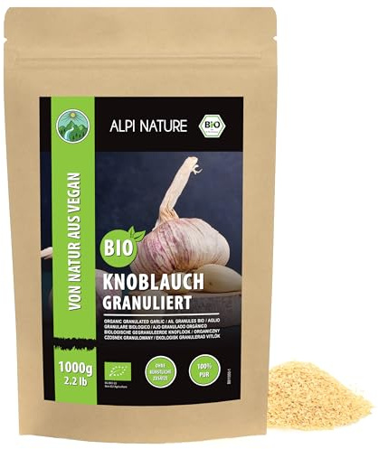 Alpi Nature Vitlök Granulerad BIO 1kg, Torkad och Granulerad Vitlök, Ekologiska Vitlöksgranulat