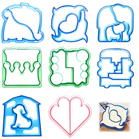 8 Pezzi Animale Stampi Sandwich, Stampi Sandwich, Taglierine Sandwich, Utensili da Cucina Fai Te, per Panini, Biscotti, Sushi, Budini, Verdure