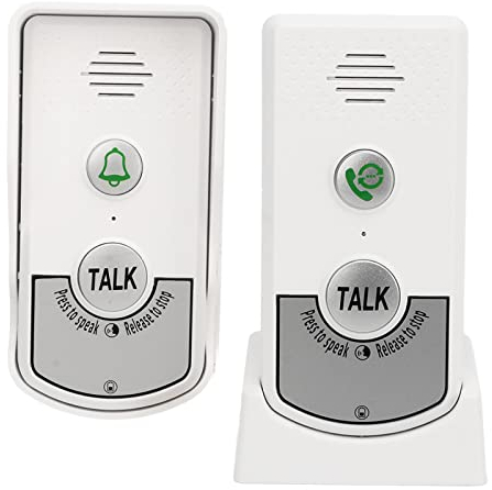 Sonnette D'Interphone sans Fil, Interphone Domestique Bidirectionnel étanche avec Portée de 1000 M et Batterie Rechargeable, Sonnettes électroniques pour la Maison, Le Bureau