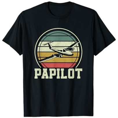 Papilot Father's Day Aeroplane Model Aeroplane Pilot T-Shirt