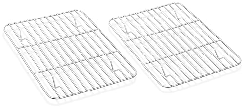 Joyfair Griglia di raffreddamento in acciaio inox, set da 2 (21,5 x 16 x 1,5 cm)