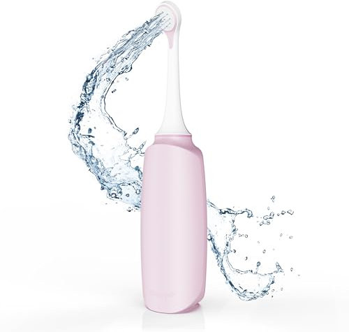 HappyPo – Po Dusche mit Aufbewahrungstasche – Optimiertes Design – Portable Bidet - sanft zur Haut – für Damen, Herren und Kinder – für Po und Intimbereich – sanft und sauber – Rosa
