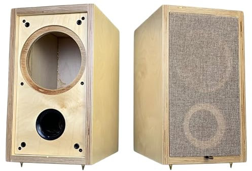 Handmade Customized One Pair8 Inch Full-Range Loudspeaker Empty Speaker Shell Home System Opend Panel Baffle Activity Birch Plywood Empty Cabinet Box (Wooden)