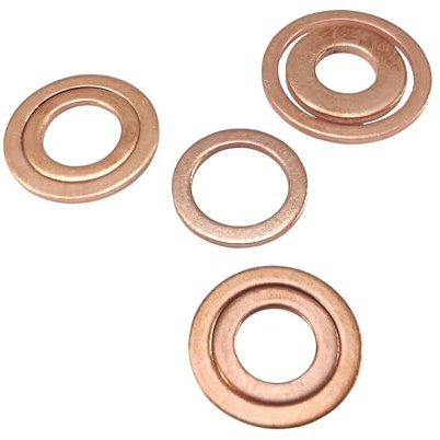 Guarnizioni in rame per viti di scarico dell'olio M10 – M22, assortimento di tutte le dimensioni comuni (1 pezzo = 7 anelli di tenuta)