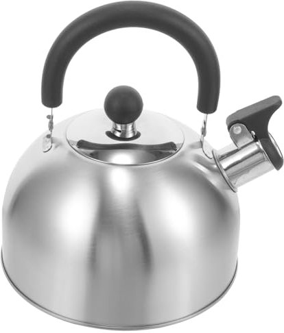 IMIKEYA Fischietto In Acciaio Inox Bollitore Da Cucina Forniture Per La Casa Caldaia Ad Acqua Per Stufa Teiera Con Manico Anti-scottatura Teiera Calda Teiera Silver
