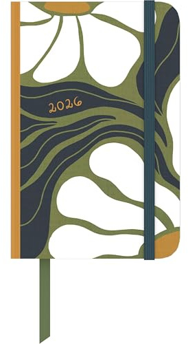 DUMONT - Dominique Vari Blossom 2026 – Taschenkalender klein 9x14 cm – Wochen-Notizkalender mit Verschlussband & Falttasche, ideales Format für Beruf, Schule & Alltag