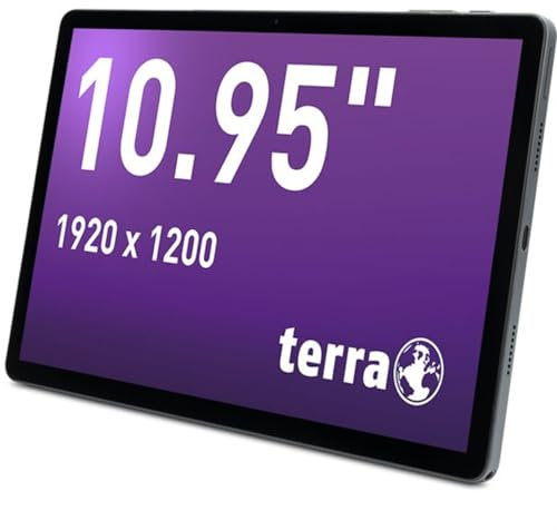 Terra PAD 1007-10.95” IPS Display, 1920x1200, 8GB RAM, 256GB Speicher, LTE, Android 14, leistungsstarkes Tablet für Arbeit und Freizeit