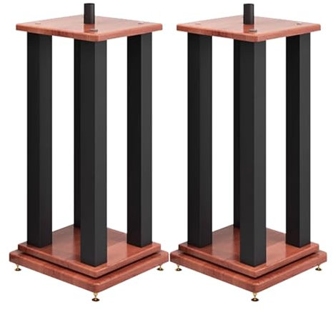 Supports d'enceintes améliorés pour home cinéma – Expérience audio optimisée pour bibliothèque, boîte et haut-parleurs satellite, B2, 47 x 42 x 115 cm, design robuste et élégant