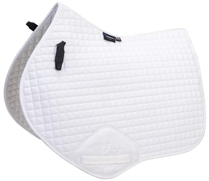 Shires ARMA Deluxe Cotton Jump Saddlecloth - White 17-18