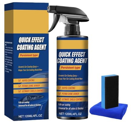Besreey Sigillante spray in ceramica per auto | 120 ml ad azione rapida lucido per la pulizia – Rivestimento auto | Per pulizia lucidatura pulizia esterno parabrezza faro