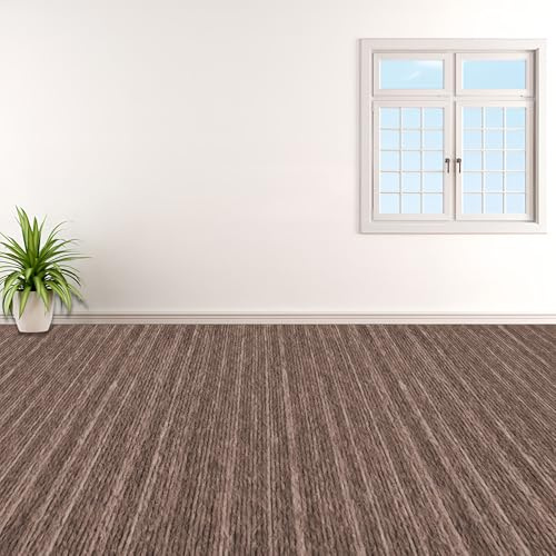 FEIJDON Nadelfilz Teppich 300 x 700 cm Rutschhemmende, Stuhlrollenfest Kurzflor Teppich Robust Und Strapazierfähig Fürs Flur,Küche, Wohnzimmer, Schlafzimmer, Braun