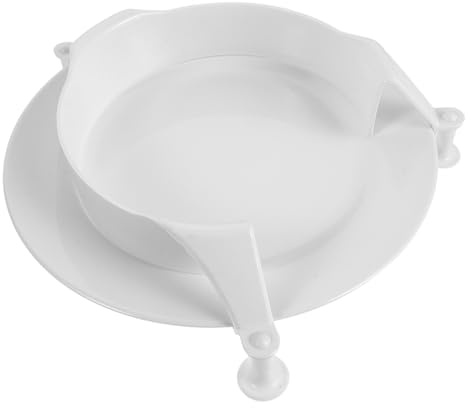 Assiette à Ventouse Anti-déversement 10 Pouces en Plastique Blanc