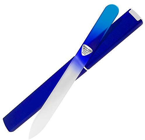 Lime à Ongles en Verre, Limes à Ongles Professionnelle Verre Tchèque pour Ongles Naturels, Limage de Précision Expert et Finition Lisse - Lime en Verre Premium de Bona Fide Beauty