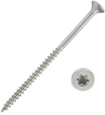 500 Stück Edelstahl-Schrauben 4x70 mm Teilgewinde Torx - Spanplattenschrauben mit Senkkopf - Holzschrauben/Holzbauschrauben - Werkstoff A2 VA V2A - Edelstahlschrauben/Universalschrauben TX20