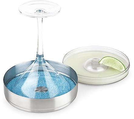 Final Touch Cocktail Rimmer 1 Tier – Icer for Stainless Steel Glass with a Diameter of 15 cm